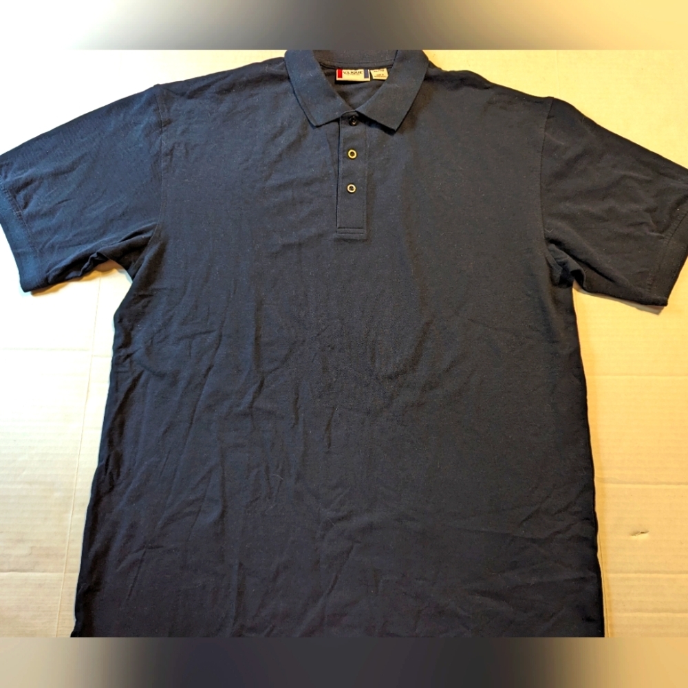 Mens Navy Blue Clique Polo Shirt Size XL BNWOT